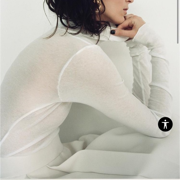 ZARA semi sheer top BNWT! - Picture 3 of 5